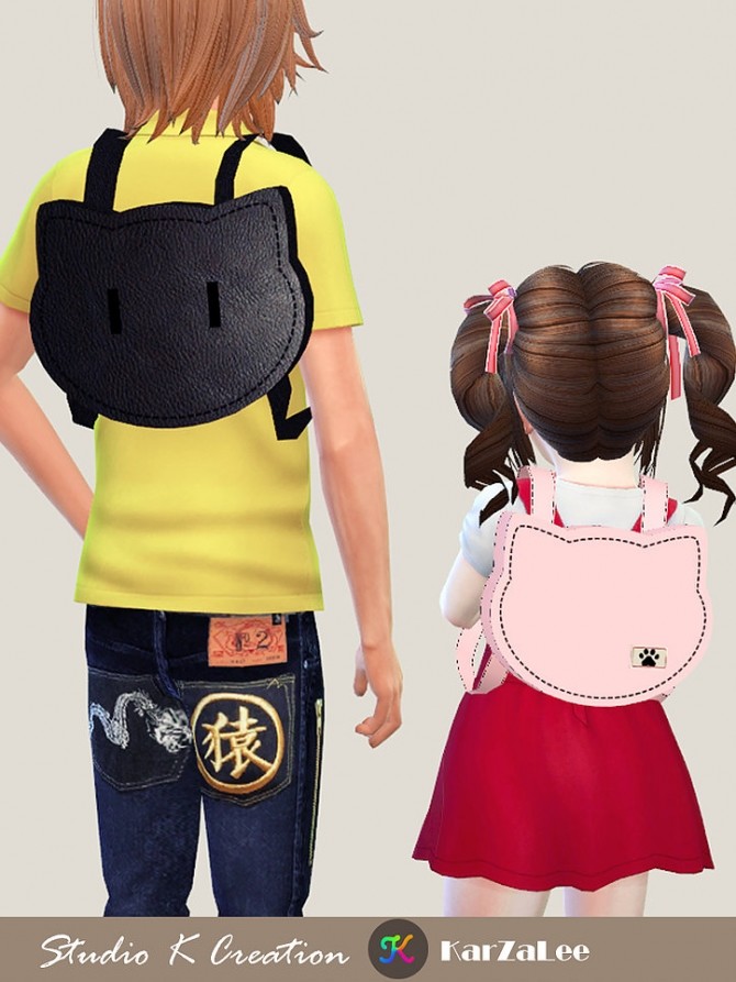 Cat backpack at Studio K-Creation - The Sims 4 Catalog