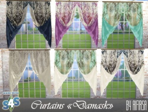 Damask curtains at Aifirsa
