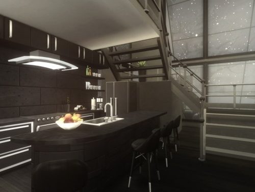 Dark modern A-Frame home at a-winged-llama