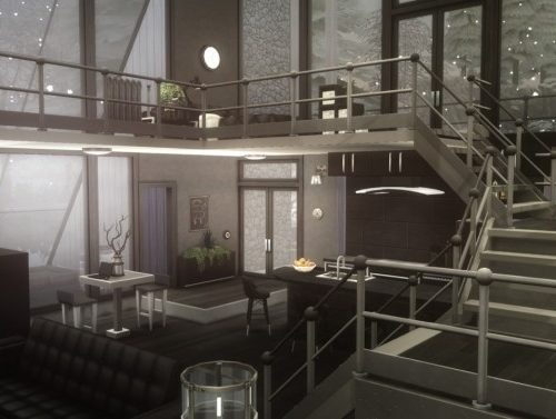 Dark modern A-Frame home at a-winged-llama