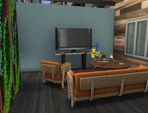 Dark wood house