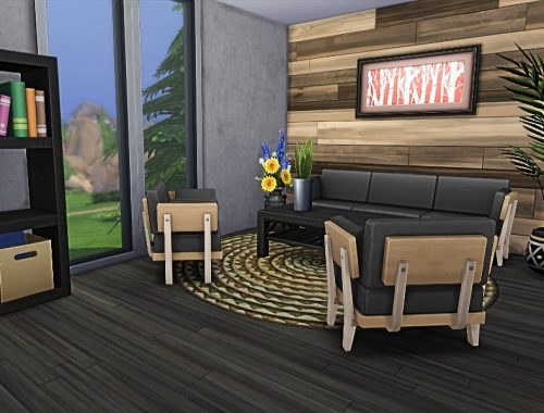 Dark wood house