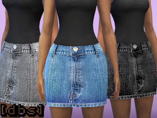 [dbs] Basic Denim Skirt - The Sims 4 Catalog