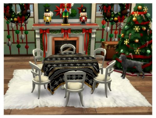 Christmas tablecloth by Oldbox at All 4 Sims