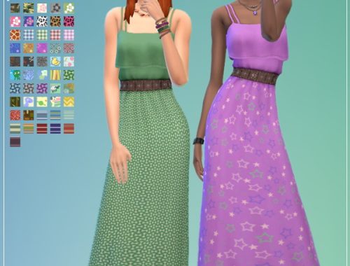 Boho Dress (2018) by Standardheld at SimsWorkshop