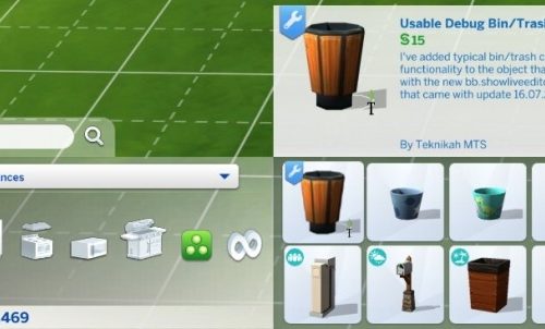 Debug Bin Unlocked and Usable by Teknikah at Mod The Sims