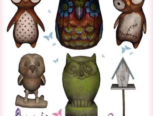 Decorative Owl Paradise 6 Items at Jenni Sims
