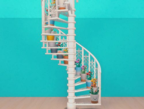 Decorative spiral staircase by pocci at Garden Breeze Sims 4