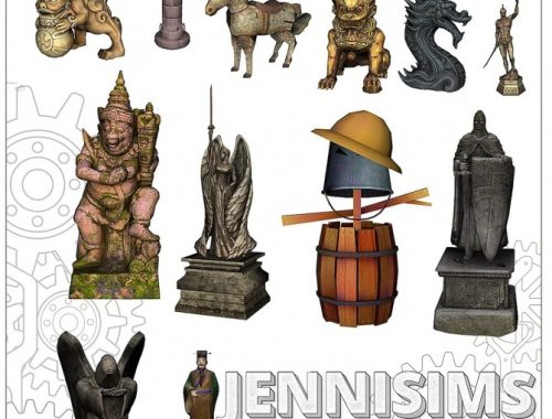 DECORATIVE STATUES 18 ITEMS at Jenni Sims