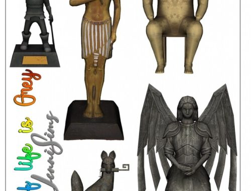 DECORATIVE STATUES 5 ITEMS at Jenni Sims