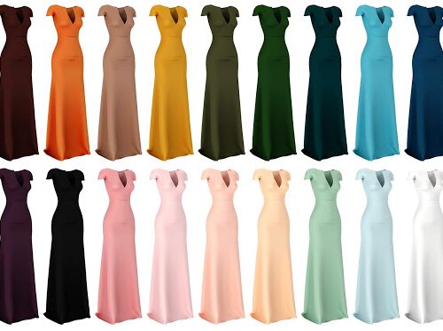 Deep v-neck dress at LazyEyelids