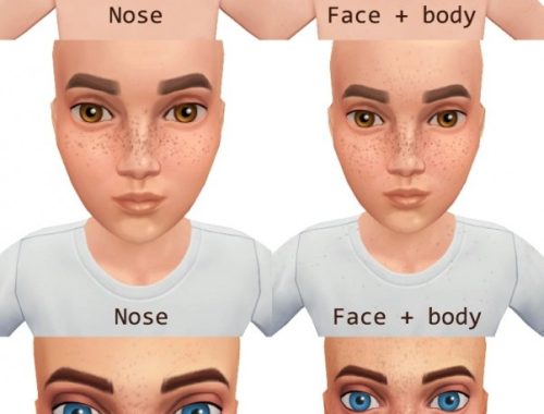 Default replacement freckles for all ages by Keth at Mod The Sims