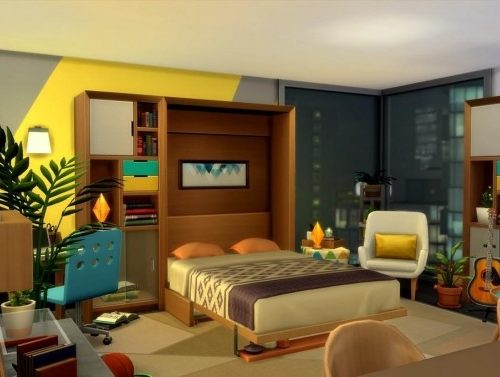Défi Méga Emilie Corne apartment by chipie-cyrano at L’UniverSims