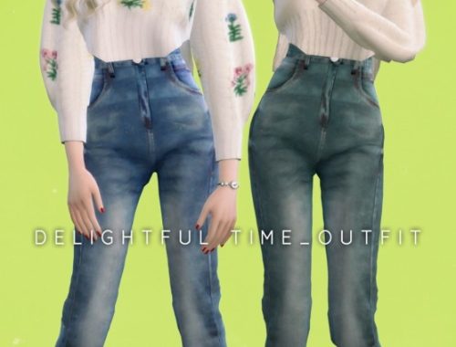 Delightful Crop Knit & Turtle Neck tops + Jeans at NEWEN