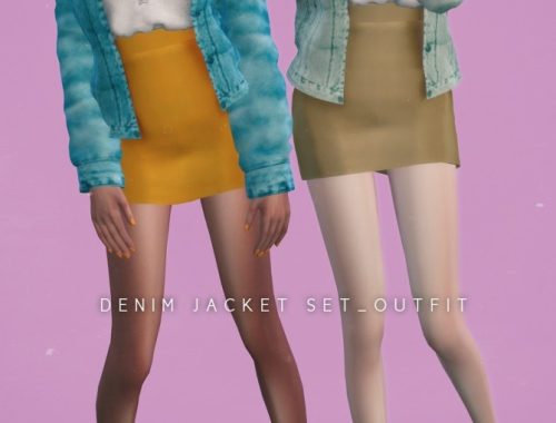 Denim jacket Set Outfit at NEWEN
