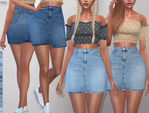 Denim Jeans Skirt 094