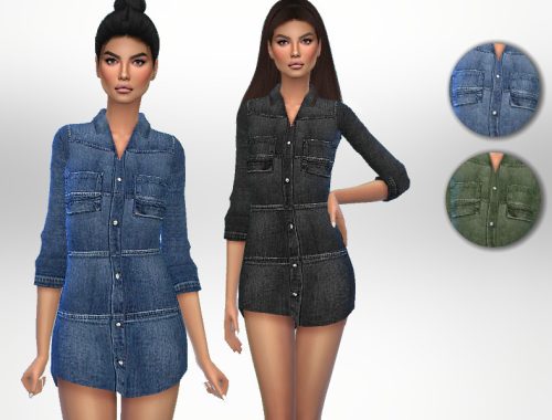 Denim Shirt Dress