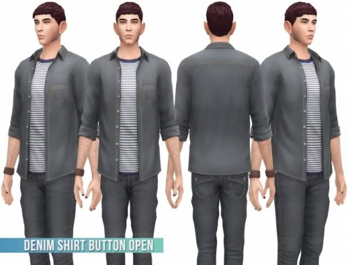 Denim Shirt & Skinny Jeans III No Rips at Busted Pixels