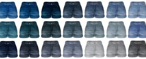 Denim shorts at LazyEyelids