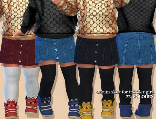 Denim Skirt For Toddler Girls