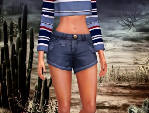 Denim skirt, Shorts 17 SWATCHES at Jenni Sims