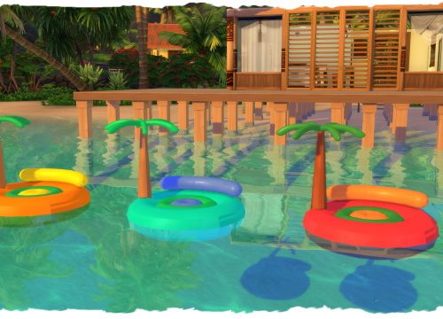 derMarcel’s island pool float converted by Chalipo at All 4 Sims