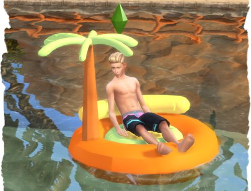 derMarcel’s island pool float converted by Chalipo at All 4 Sims