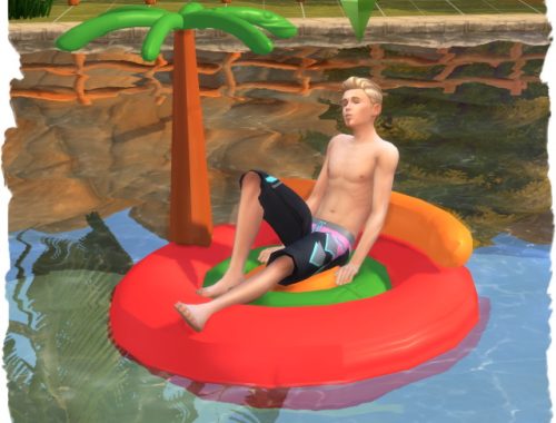 derMarcel’s island pool float converted by Chalipo at All 4 Sims