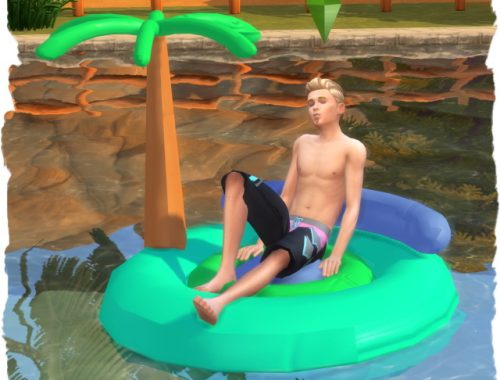 derMarcel’s island pool float converted by Chalipo at All 4 Sims