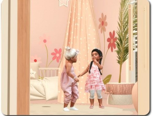 Designer Dress for Toddler Girls TS4 at Sims4-Boutique