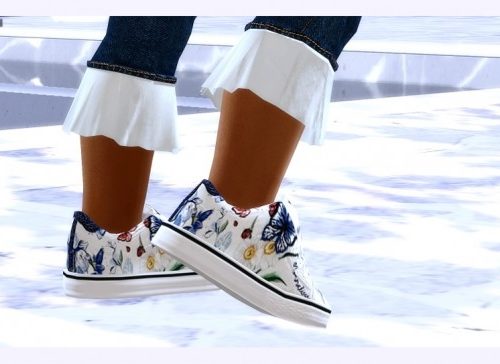 Designer Set for Girls: jeans, shirt & shoes at Sims4-Boutique