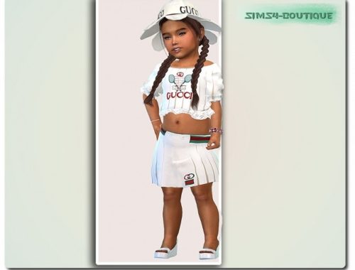 Designer Set for Little Girls TS4 at Sims4-Boutique