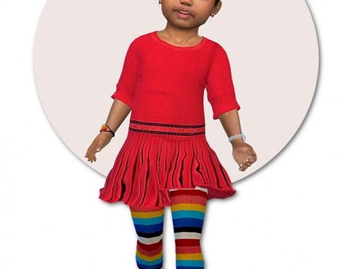 Designer Set for Toddler Girls 2710 at Sims4-Boutique