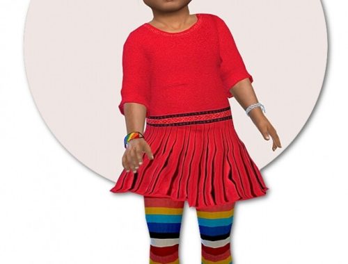 Designer Set for Toddler Girls 2710 at Sims4-Boutique
