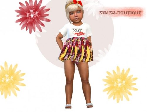 Designer Set for Toddler Girls at Sims4-Boutique