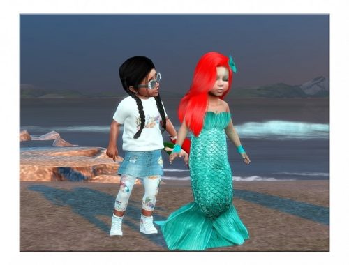 Designer Set for Toddler Girls Mermaid Set 1 at Sims4-Boutique