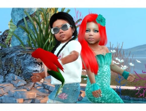 Designer Set for Toddler Girls Mermaid Set 1 at Sims4-Boutique