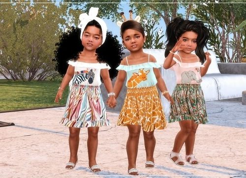 Designer Set for Toddler Girls TS4 at Sims4-Boutique