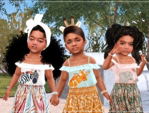 Designer Set for Toddler Girls TS4 at Sims4-Boutique