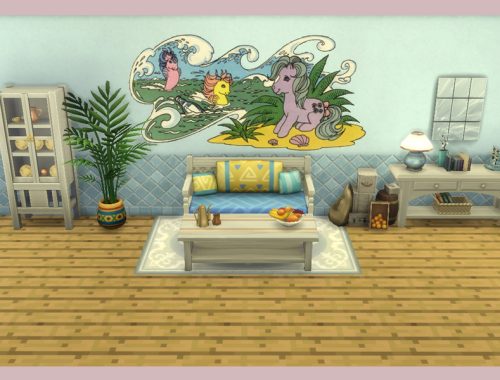 Diminutive Horse Comic Mural Decal