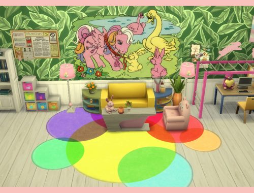 Diminutive Horse Comic Mural Decal