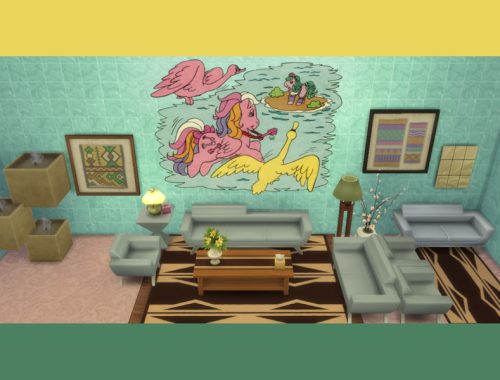 Diminutive Horse Comic Mural Decal