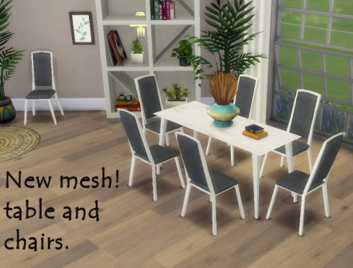 dining table and chairs