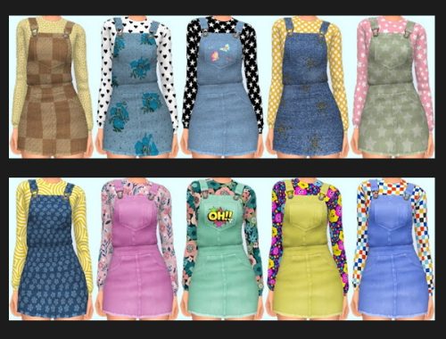 Discover University Dress Nr. 4 Recolors at Annett’s Sims 4 Welt