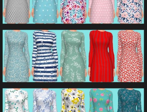 Discover University Dress Recolors Part 1 at Annett’s Sims 4 Welt