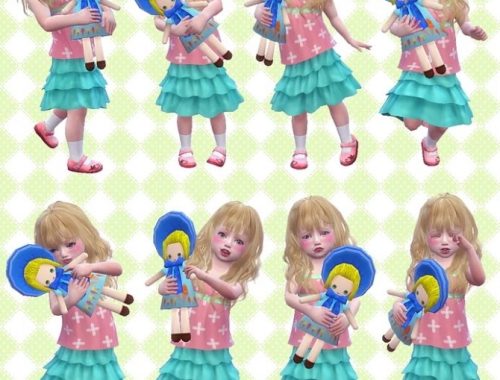 Doll for toddlers + poses at A-luckyday