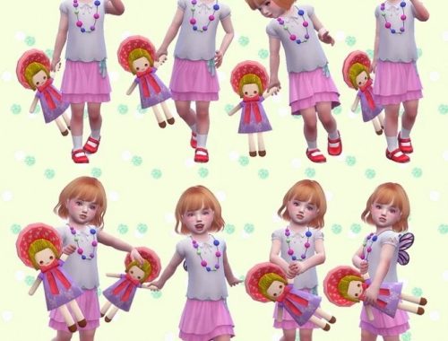 Doll for toddlers + poses at A-luckyday