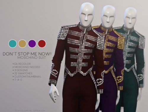 Don't stop me now! suit | Moschino needed