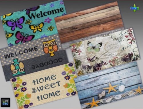 Door mats and decorative signs at Arte Della Vita