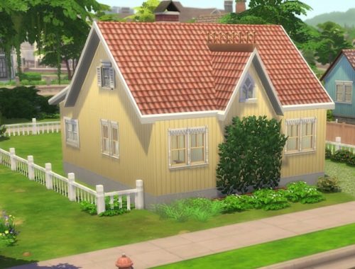 Dortheas little yellow house at KyriaT’s Sims 4 World